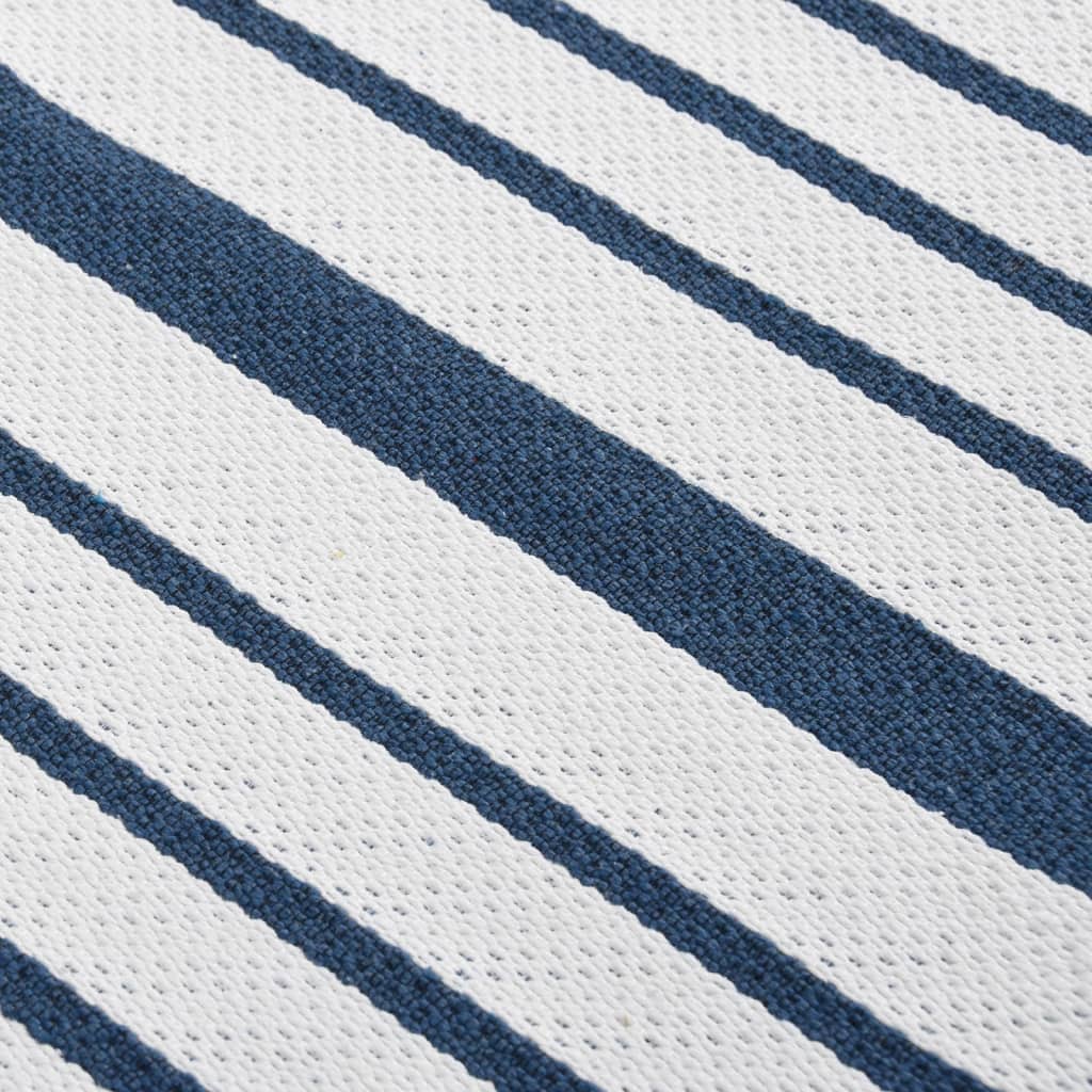 Teppich Marineblau 120x180 cm Baumwolle