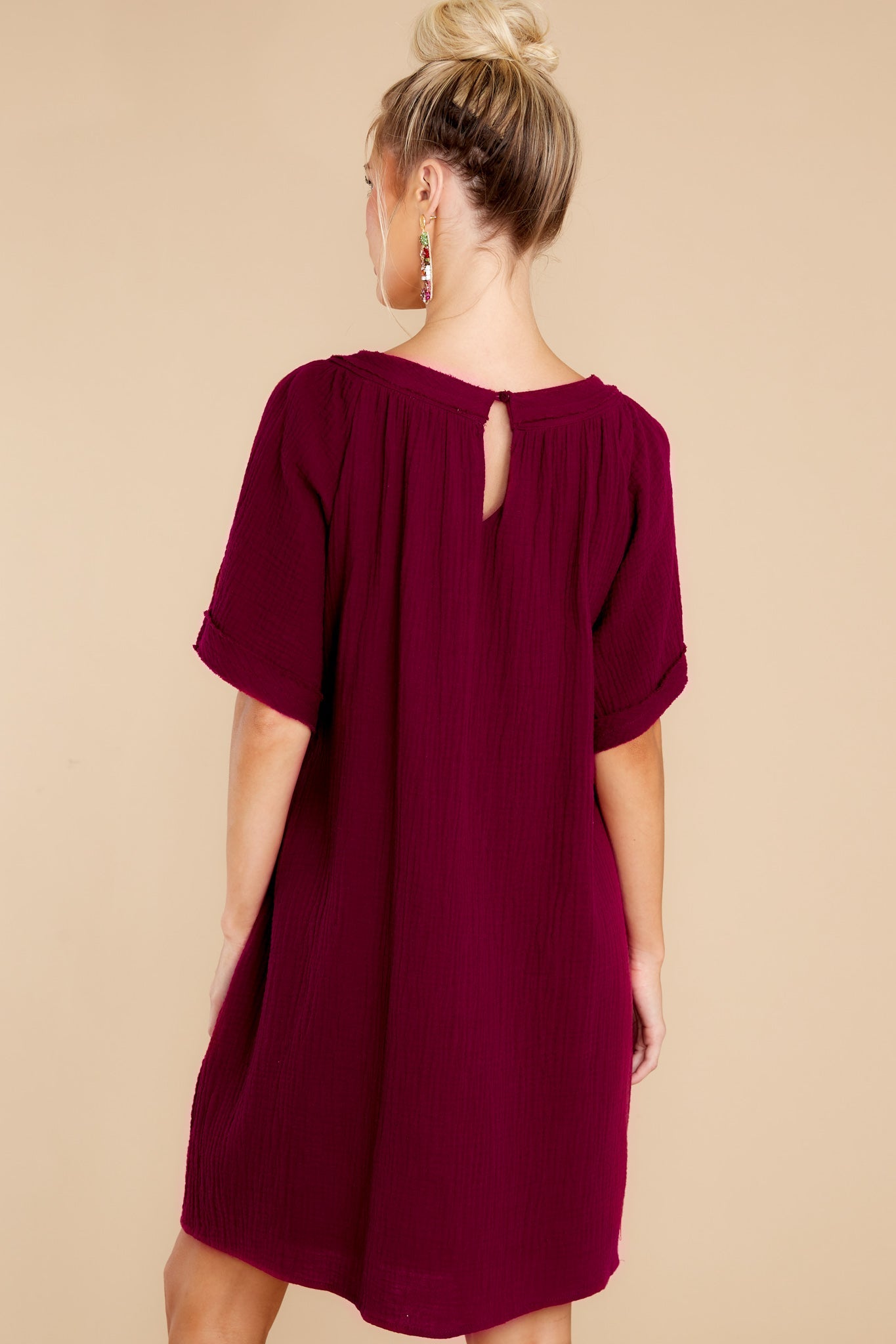 Drop The Act Wine Dress