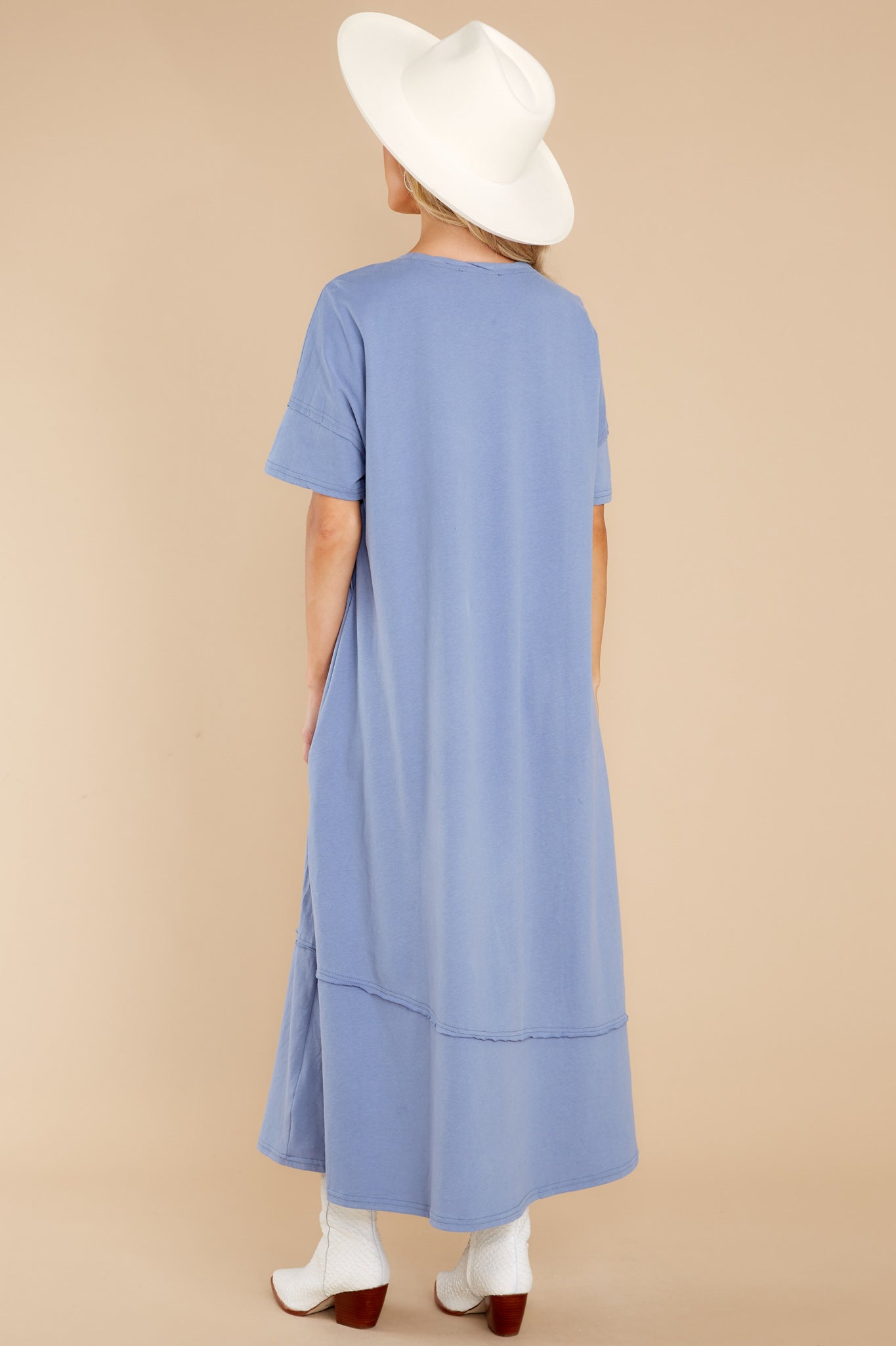 Highway Chaser Dusty Blue Maxi Dress