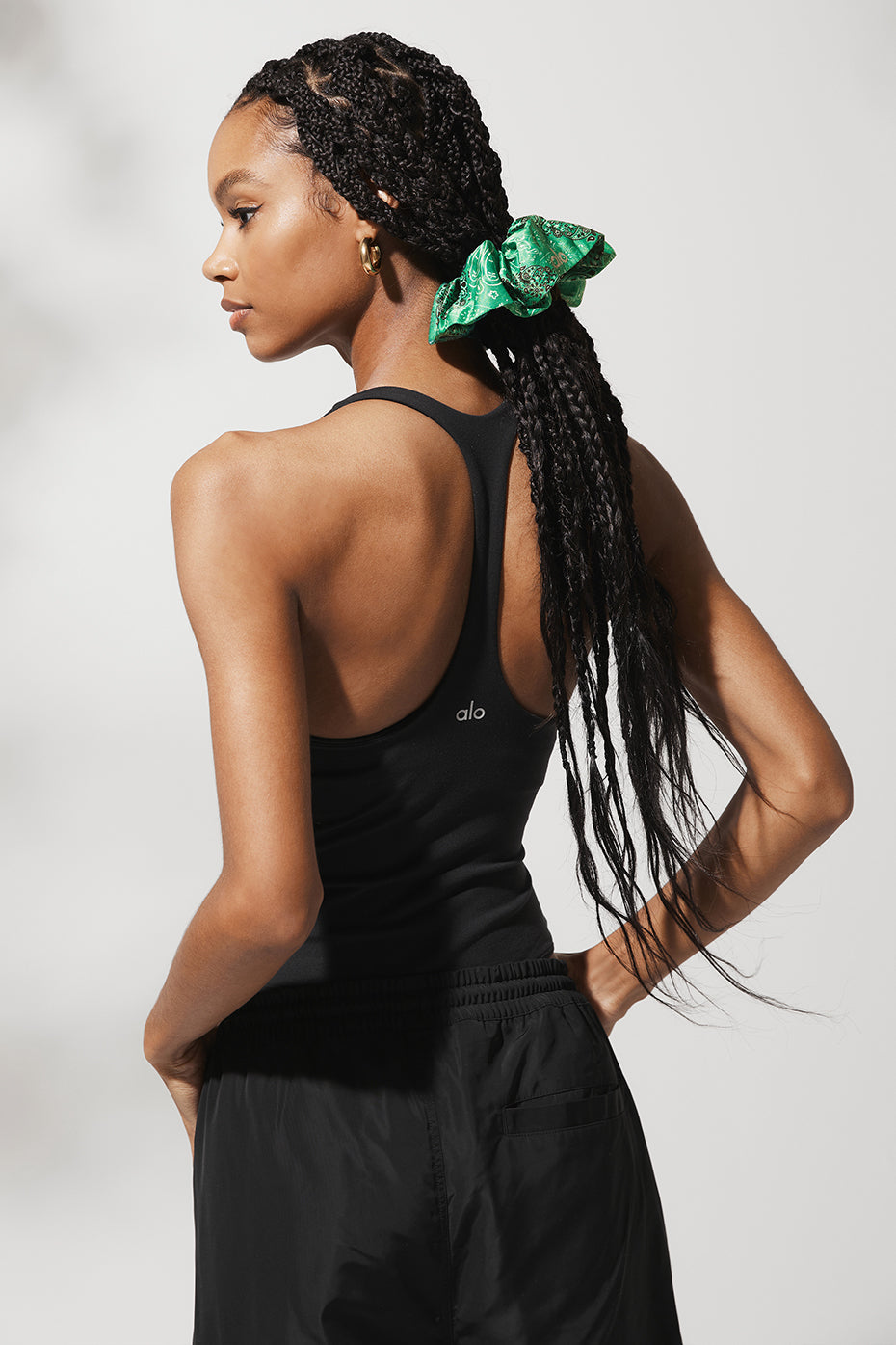 Bandana Oversized Scrunchie - Green Emerald