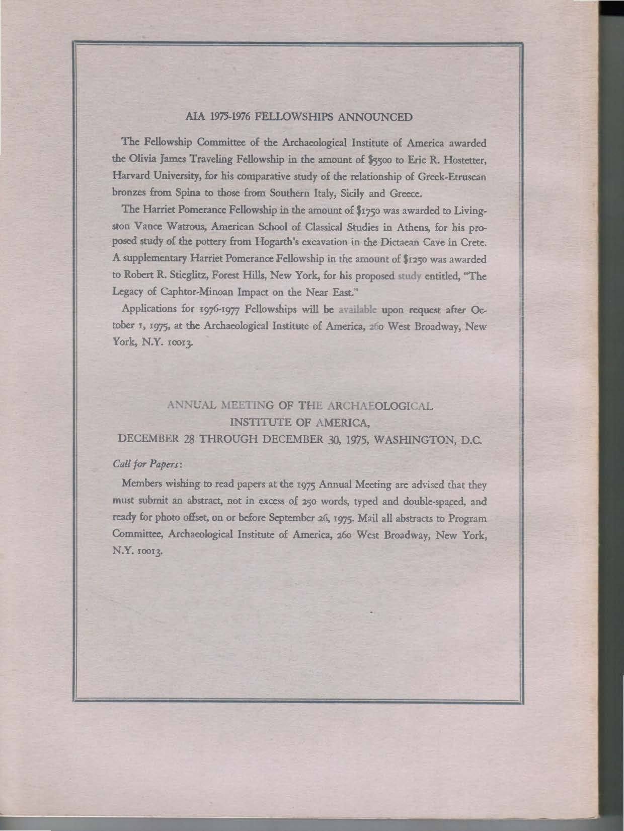 American Journal of Archaeology Vol. 79 No. 3, July 1975
