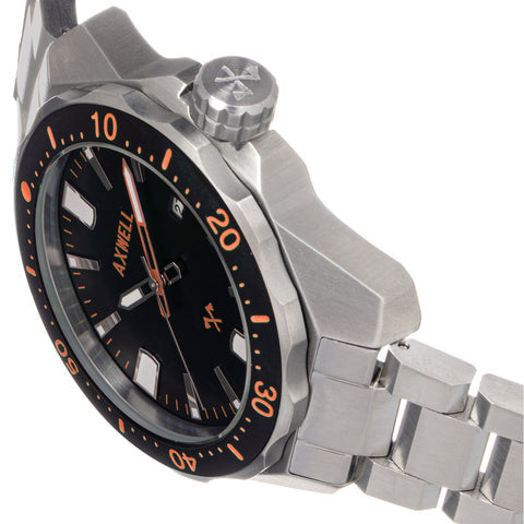 Axwell Timber Quartz Black Dial Men's Watch
