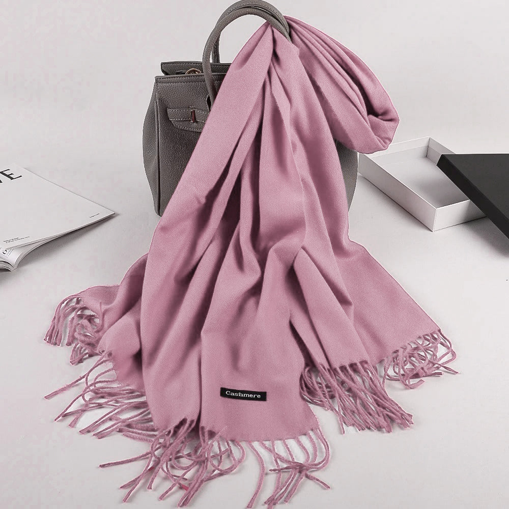 Plain Cashmere Hijabs - Salmon