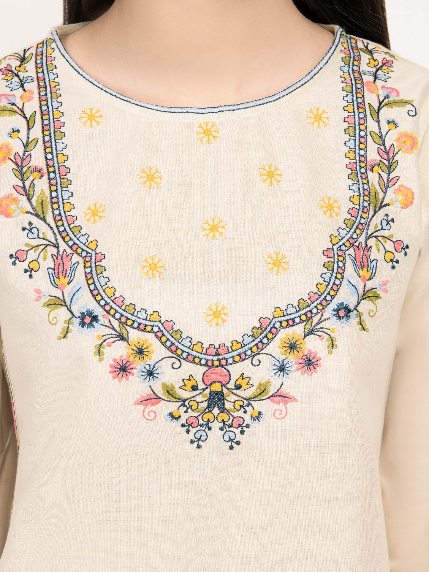 Embroidered Winter Cotton Suit