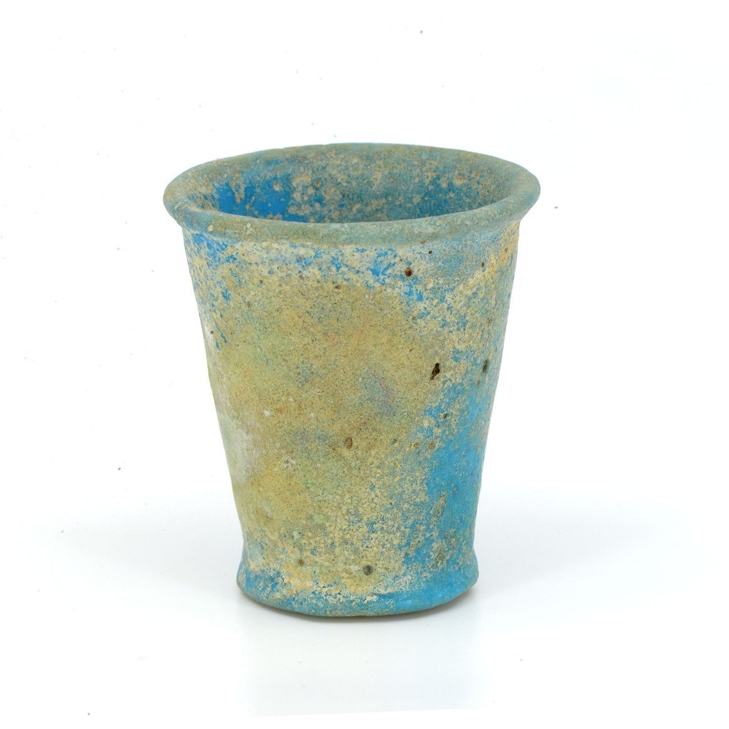 An Egyptian Blue Faience Offering Cup for Ramesses the Great, 19th Dynasty ca. 1279-1213 BCE
