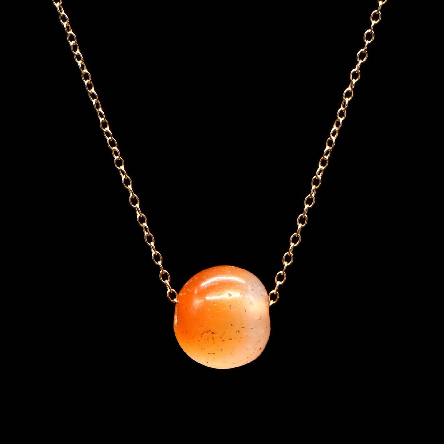 An Egyptian Carnelian Bead set as a pendant, Middle Kingdom, ca. 2017 - 1750 BCE