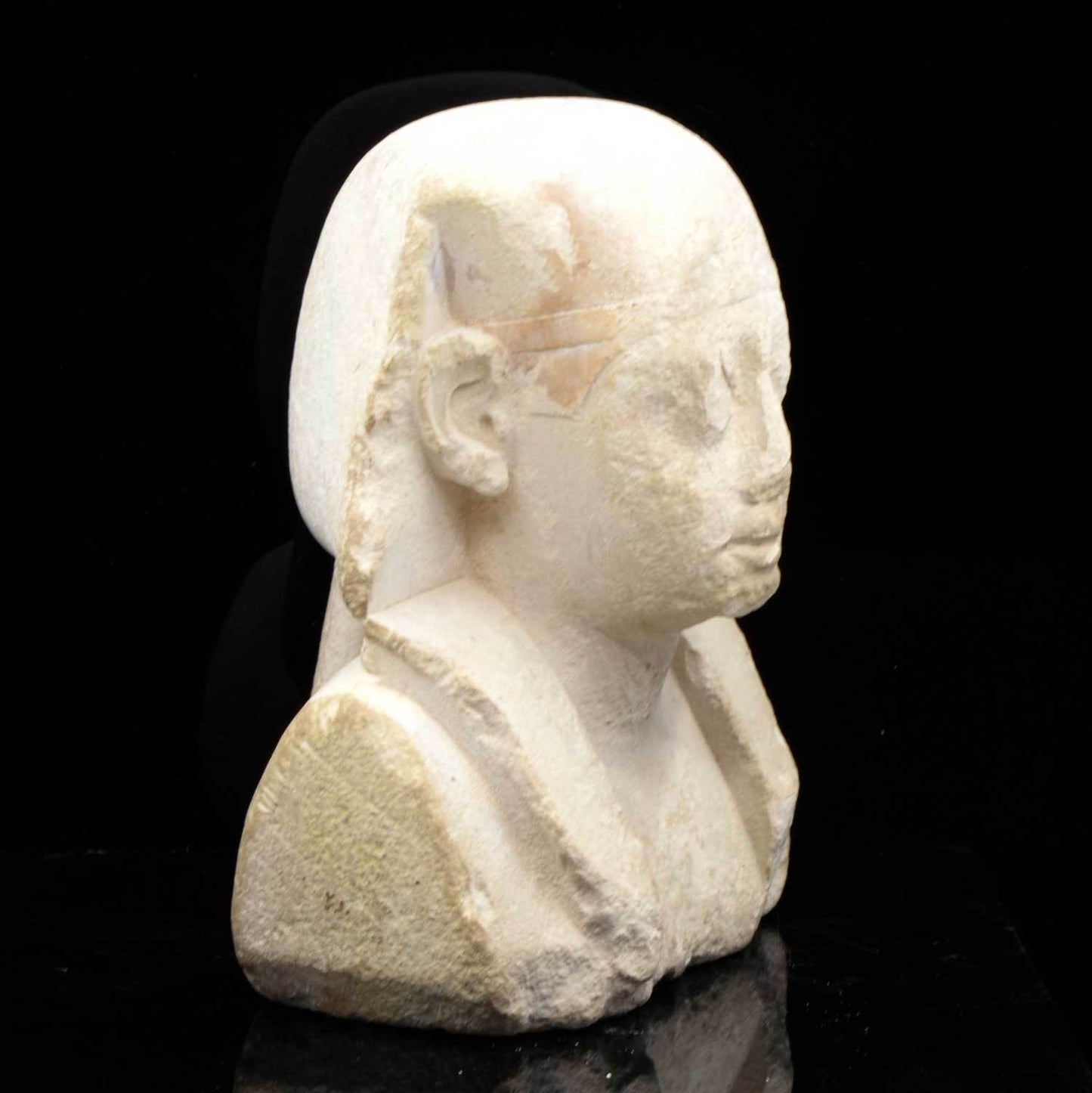 An Egyptian Limestone Sculptor's Model of a Pharaoh, Ptolemaic Period, ca. 332 - 30 BCE
