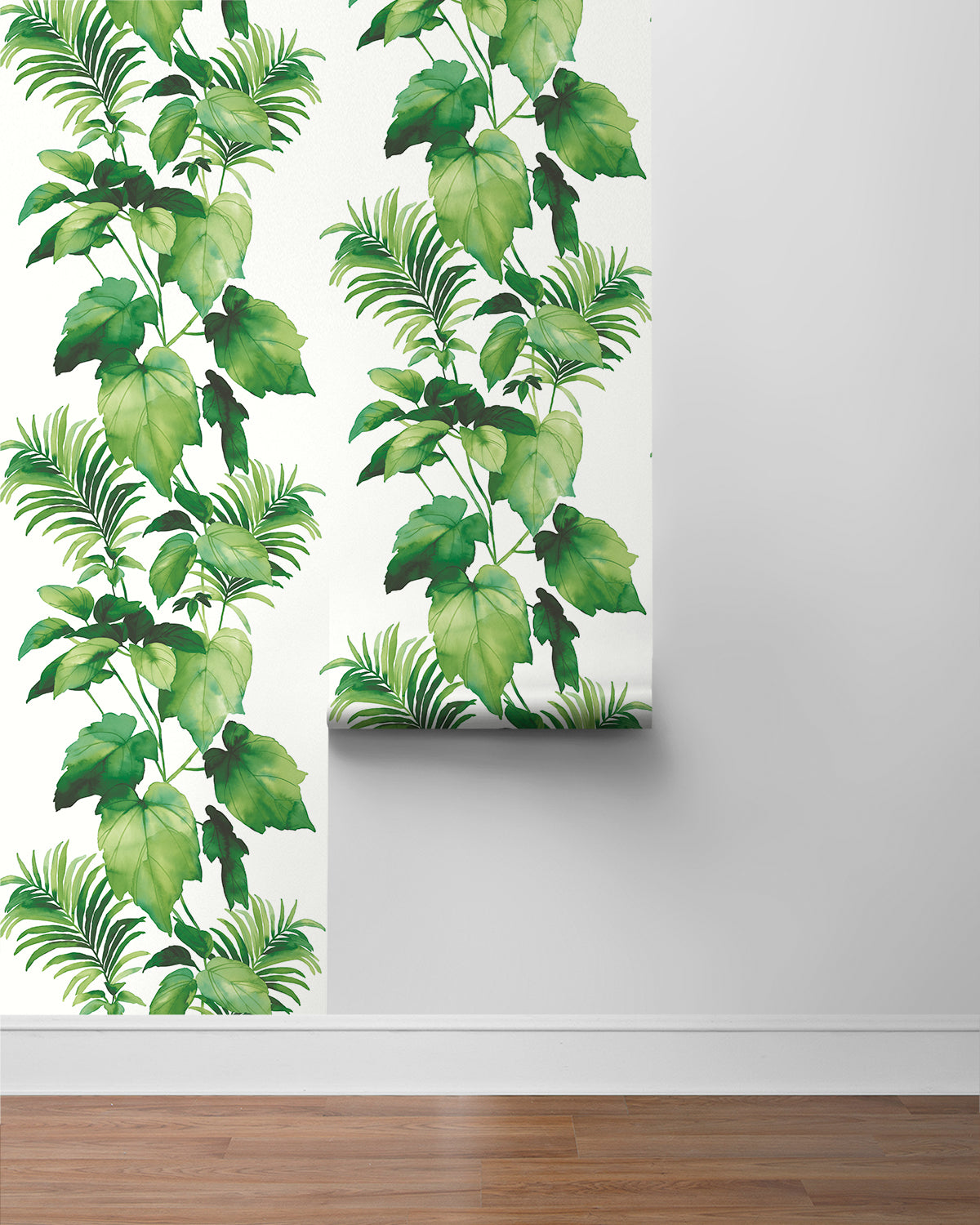 Leaf Stripe Peel-and-Stick Wallpaper in Summer Fern by Harry & Grace