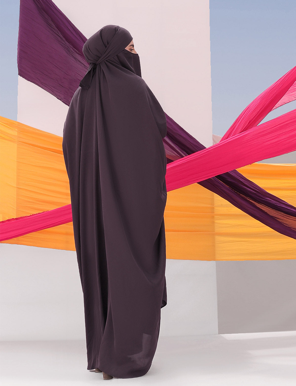 Plain Jilbab - Plum