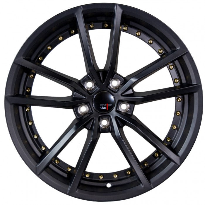 Option Lab S409 Black Wheel in 18x9.5 +35 5x100 (73.1mm)