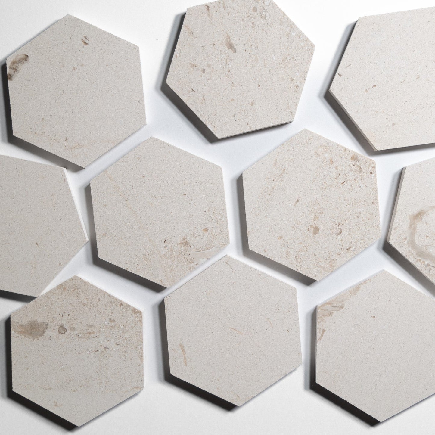 Crema 5" Hexagon Tile