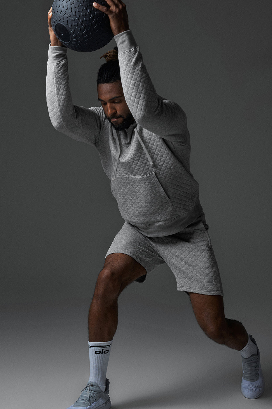 Quilted Stadium Short - Athletic Heather Grey