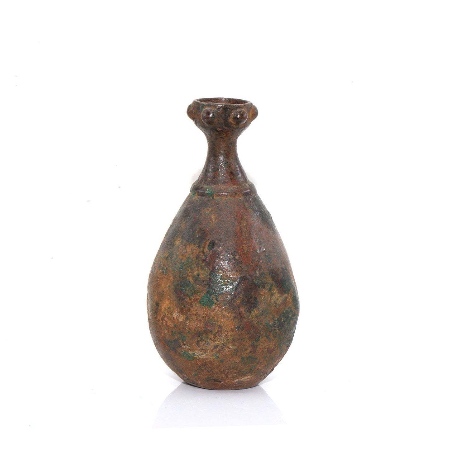 An early Islamic Bronze Oil Bottle, ca. 10th century CE