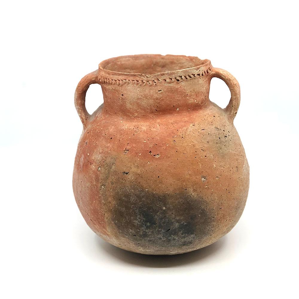 An Early Canaanite Clay Double-Handled Vessel, Early Bronze Age, ca. 3100 - 2900 BCE