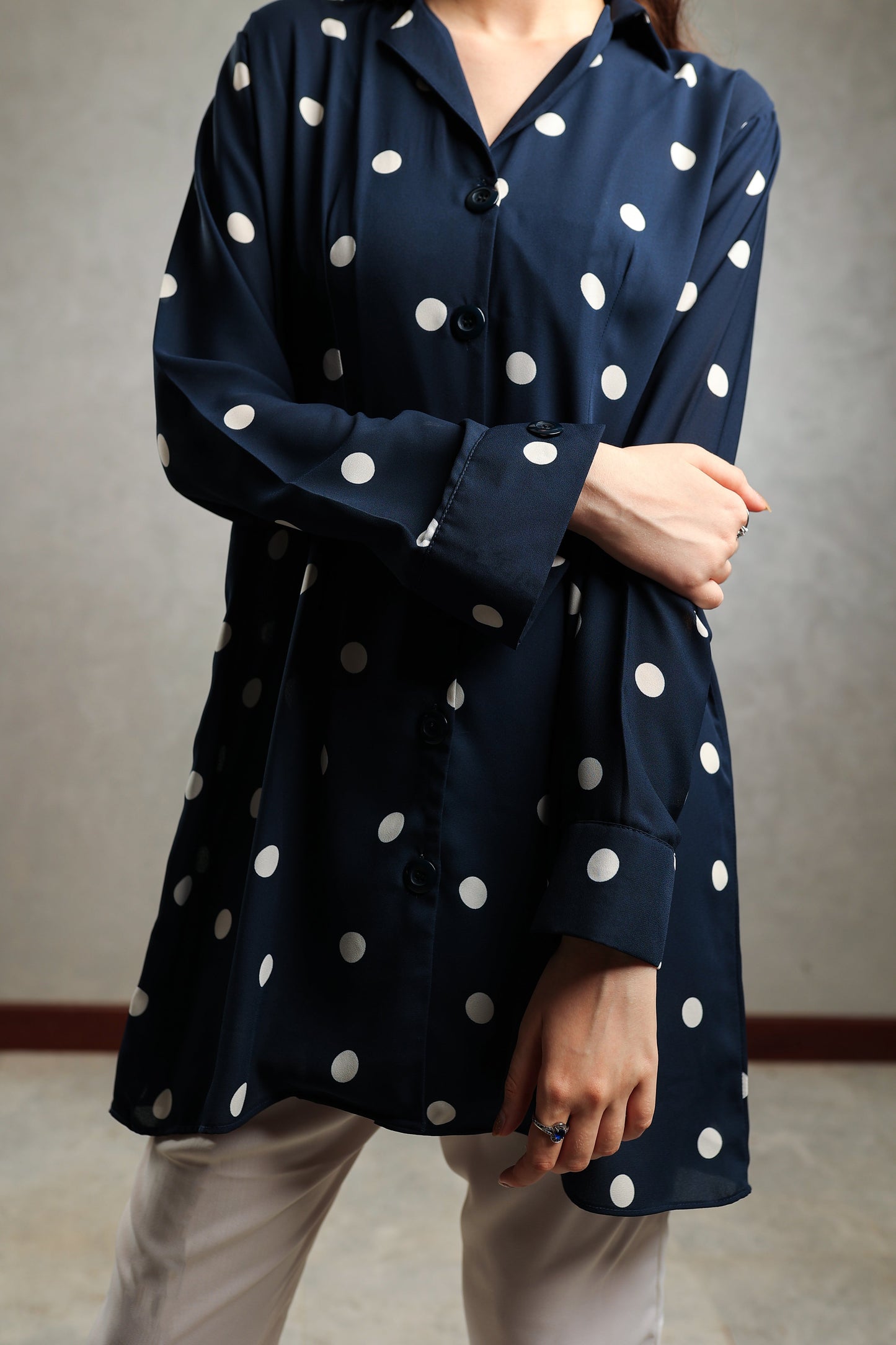 Navy Polka Co-Ord Set