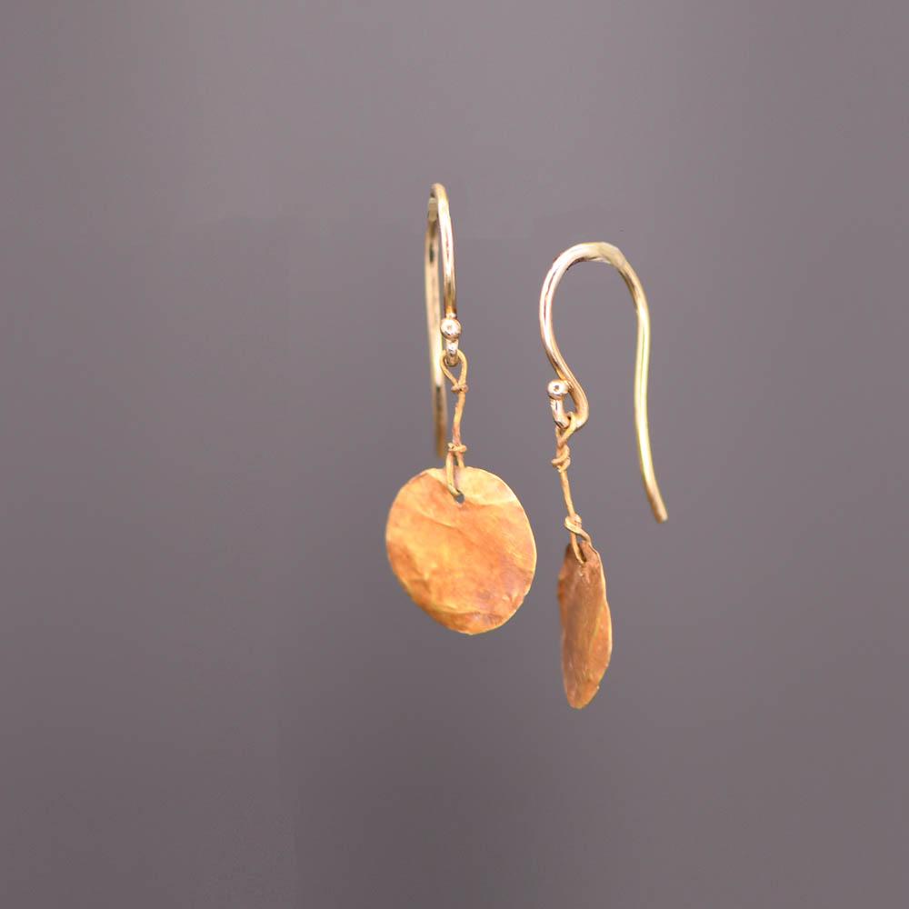 A Pair of Roman Gold Disc Earrings, Roman Imperial Period, ca. 2nd - 3rd century CE