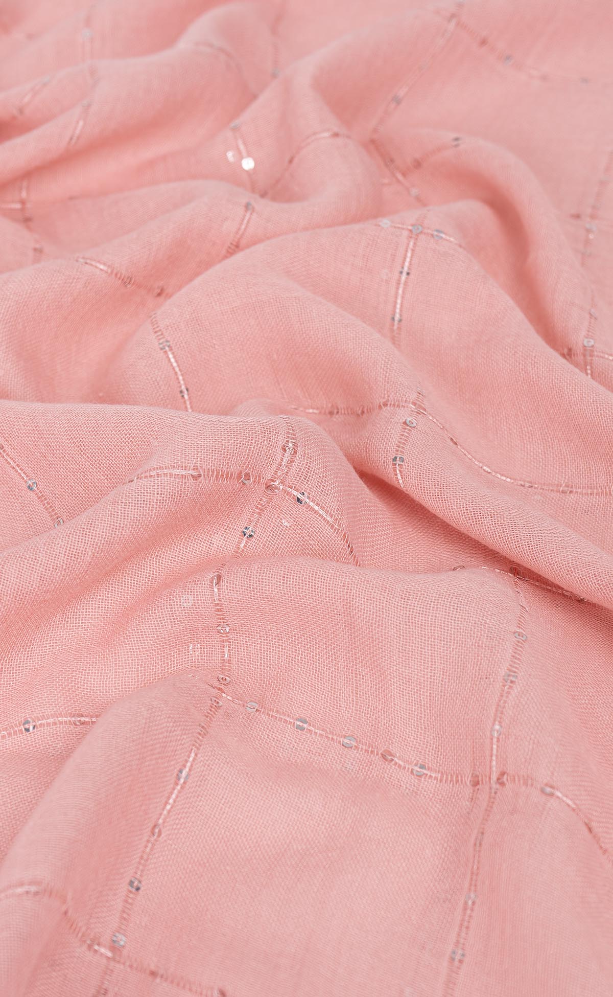 Sequins Grid Hijabs - Rose