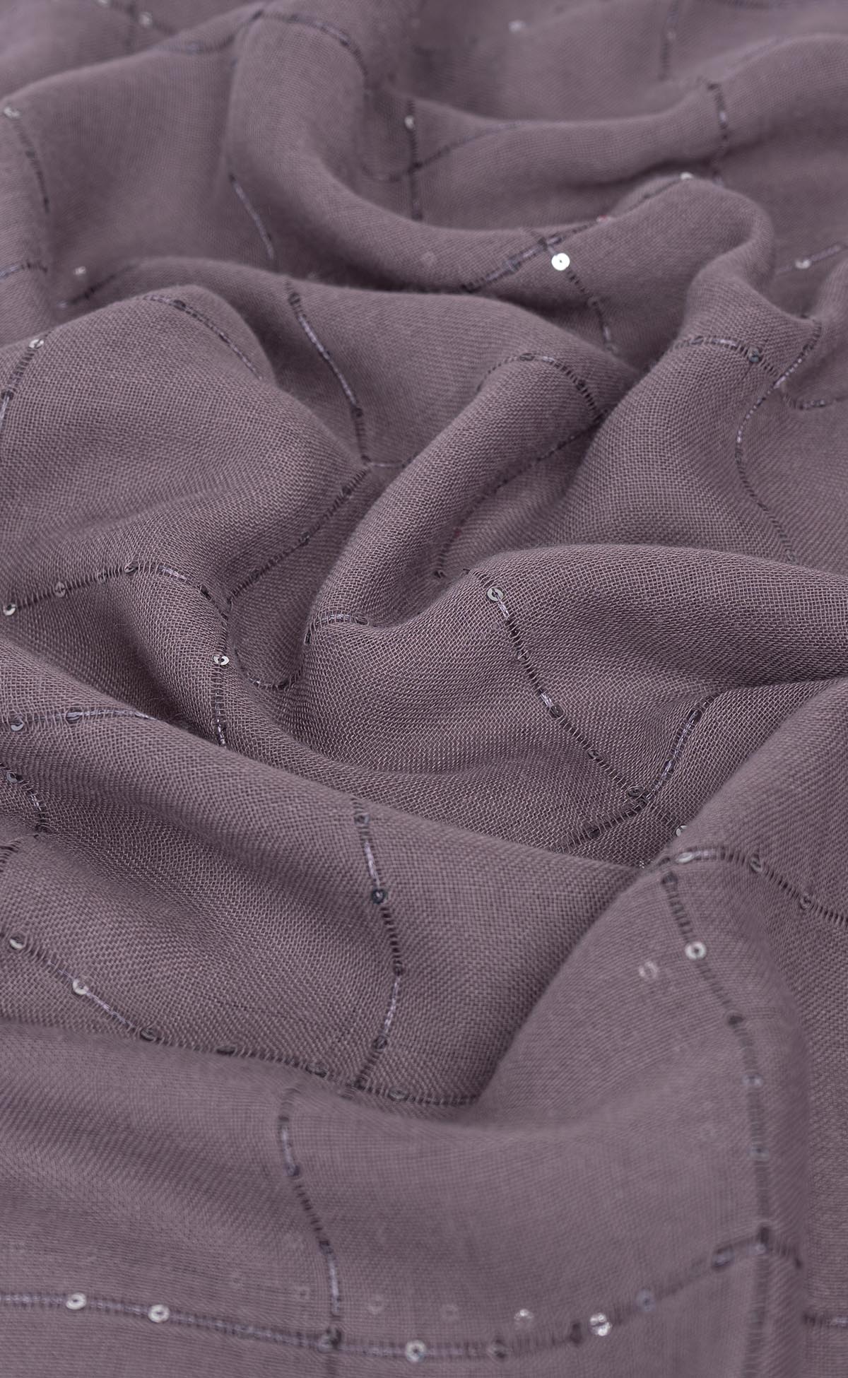 Sequins Grid Hijabs - Mocha