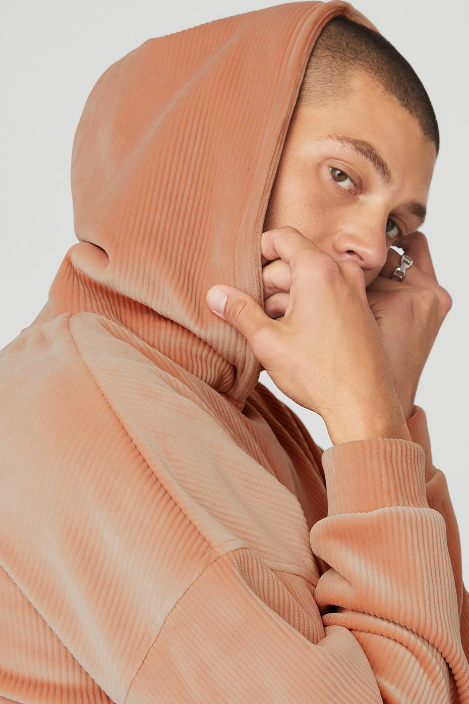 Velour Baller Hoodie - Soft Clay