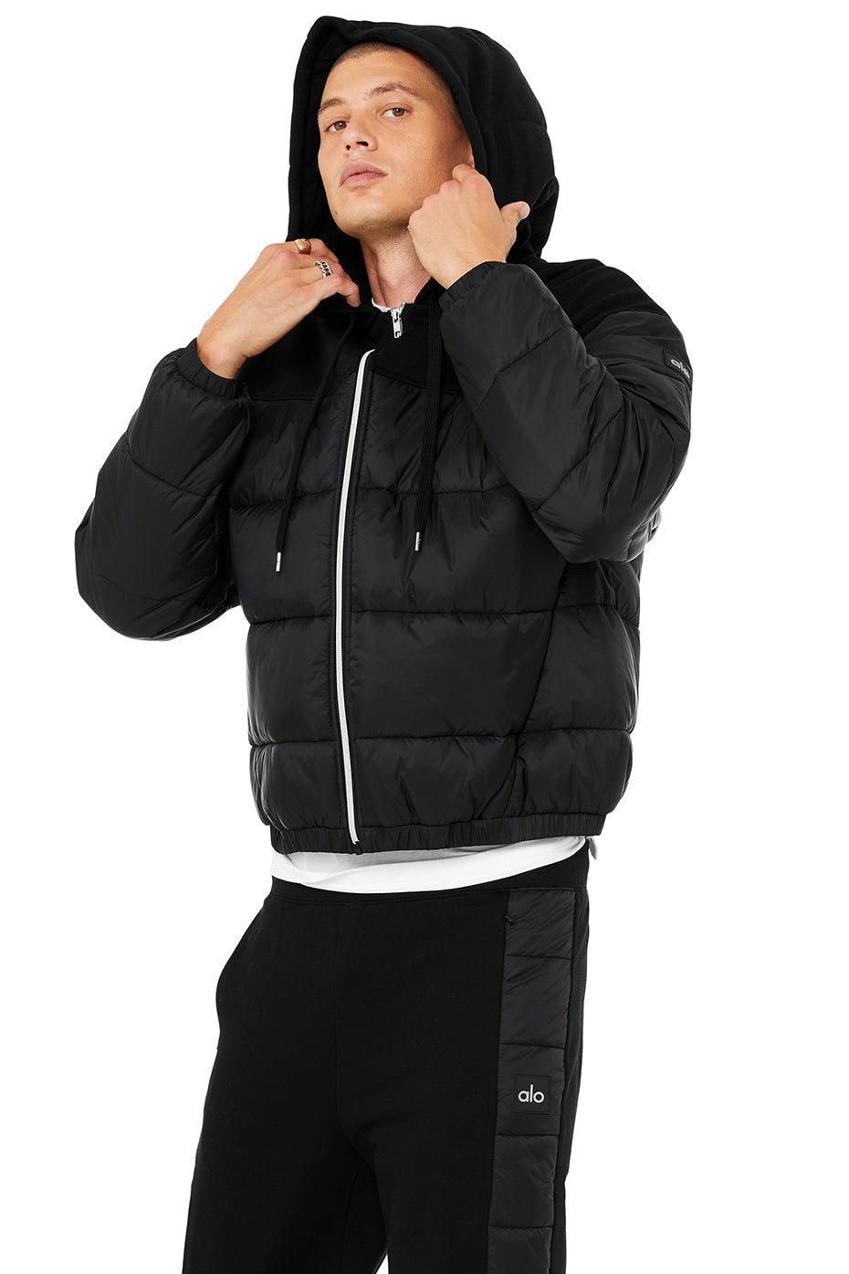 Men's Mash Up Jacket & Sweatpant Set - Black