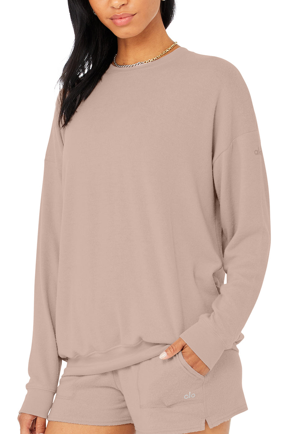 Soho Pullover & Daze Short Set - Dusty Pink