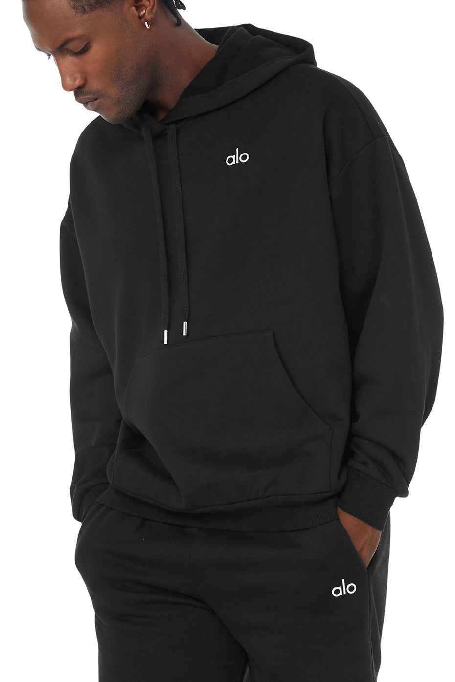 Accolade Hoodie & Accolade Sweat Short Set - Black