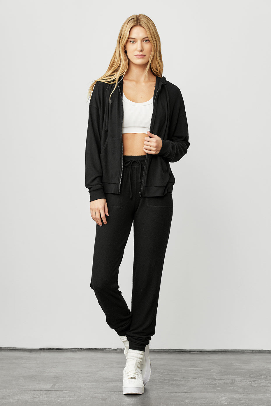 Alolux Soho Full Zip Hoodie - Black