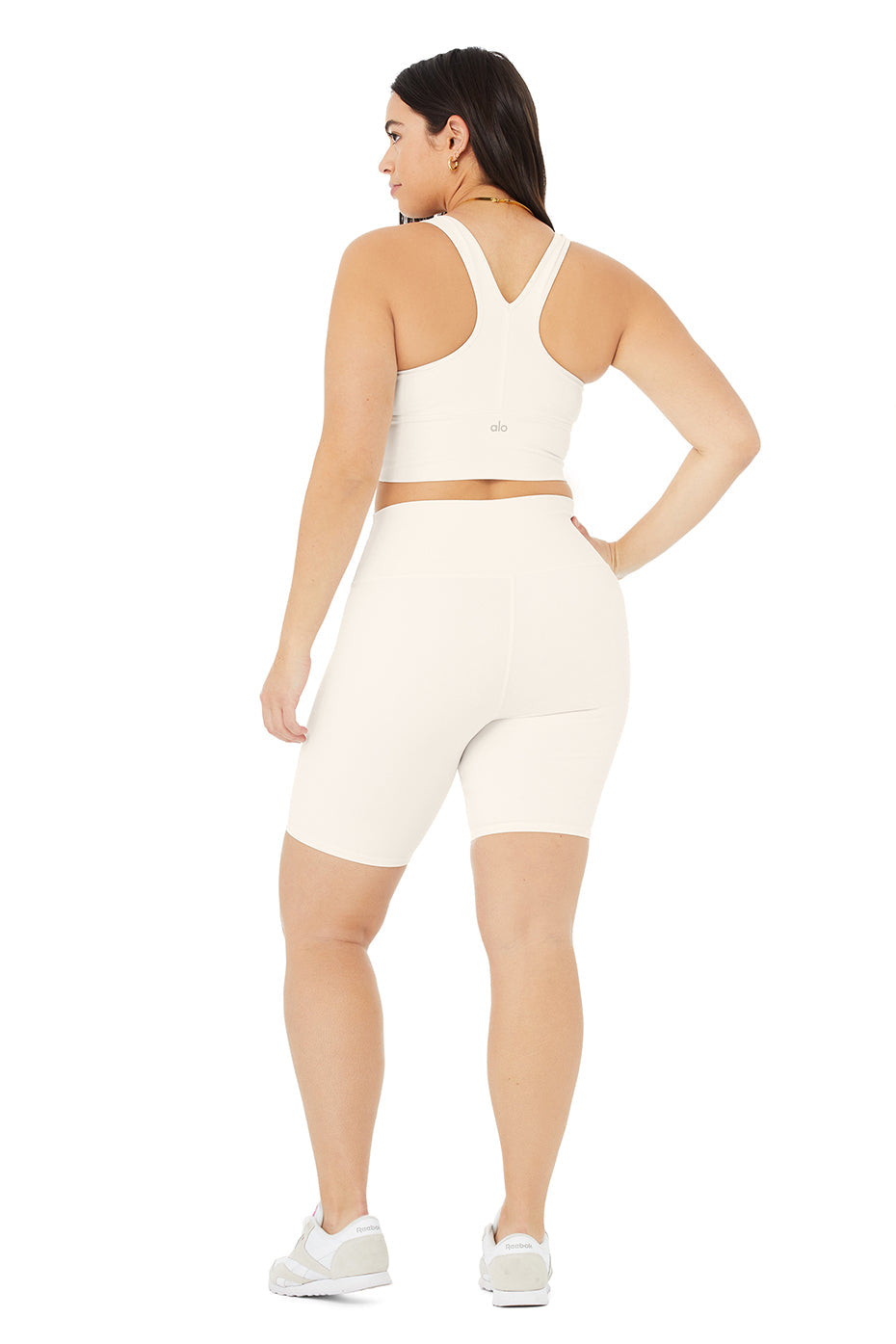 Wild Thing Bra & 7" High-Waist Biker Short Set - Ivory