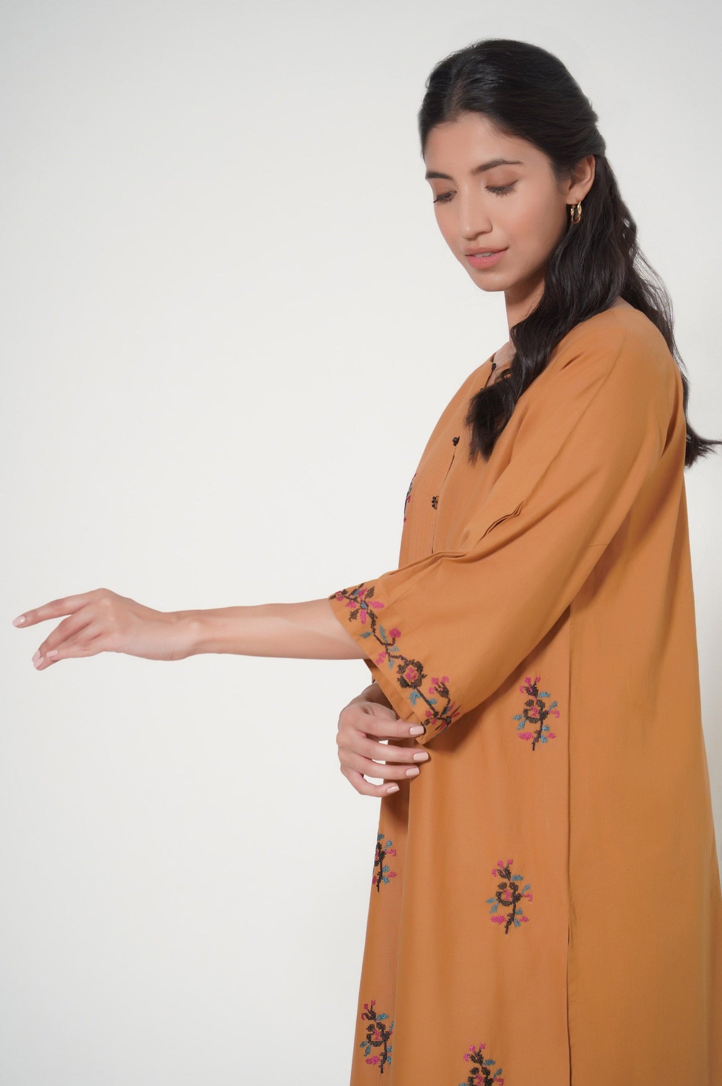 Stitched 2 Piece Cambric Embroidered Suit