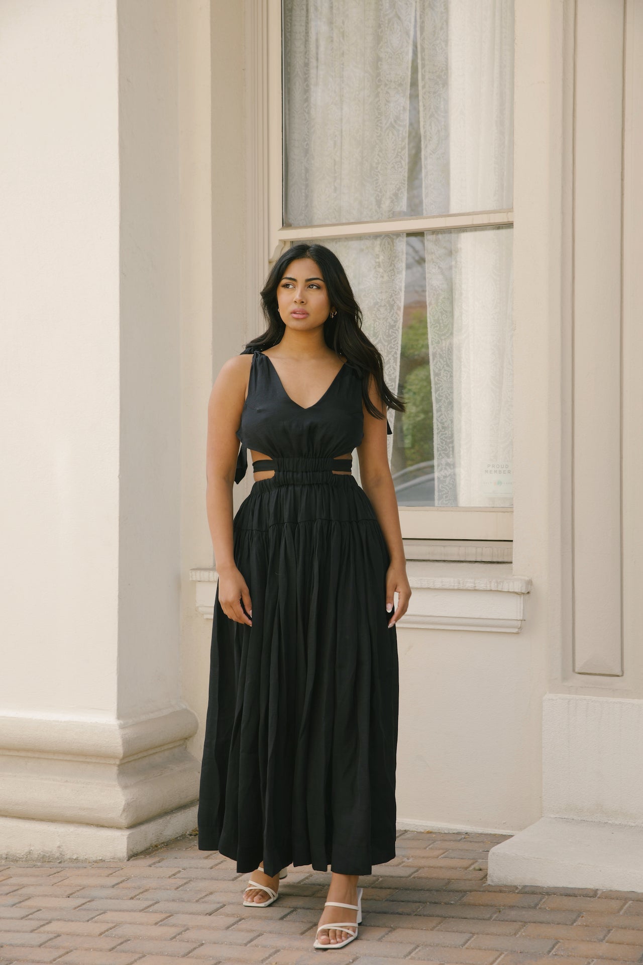 Black Cut Out Maxi Dress