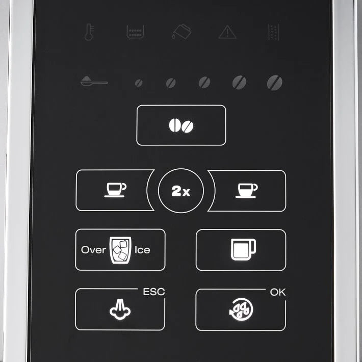 De'Longhi - Dinamica TrueBrew Over Ice Fully Automatic Coffee and Espresso Machine- Chrome and Black