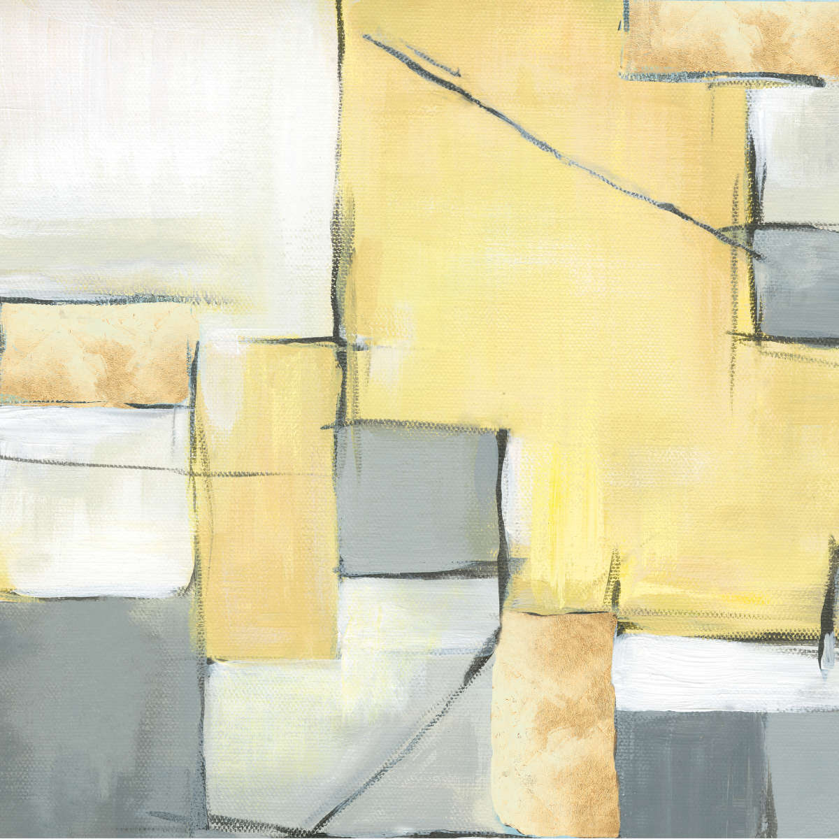 Golden Abstract II Wall Art