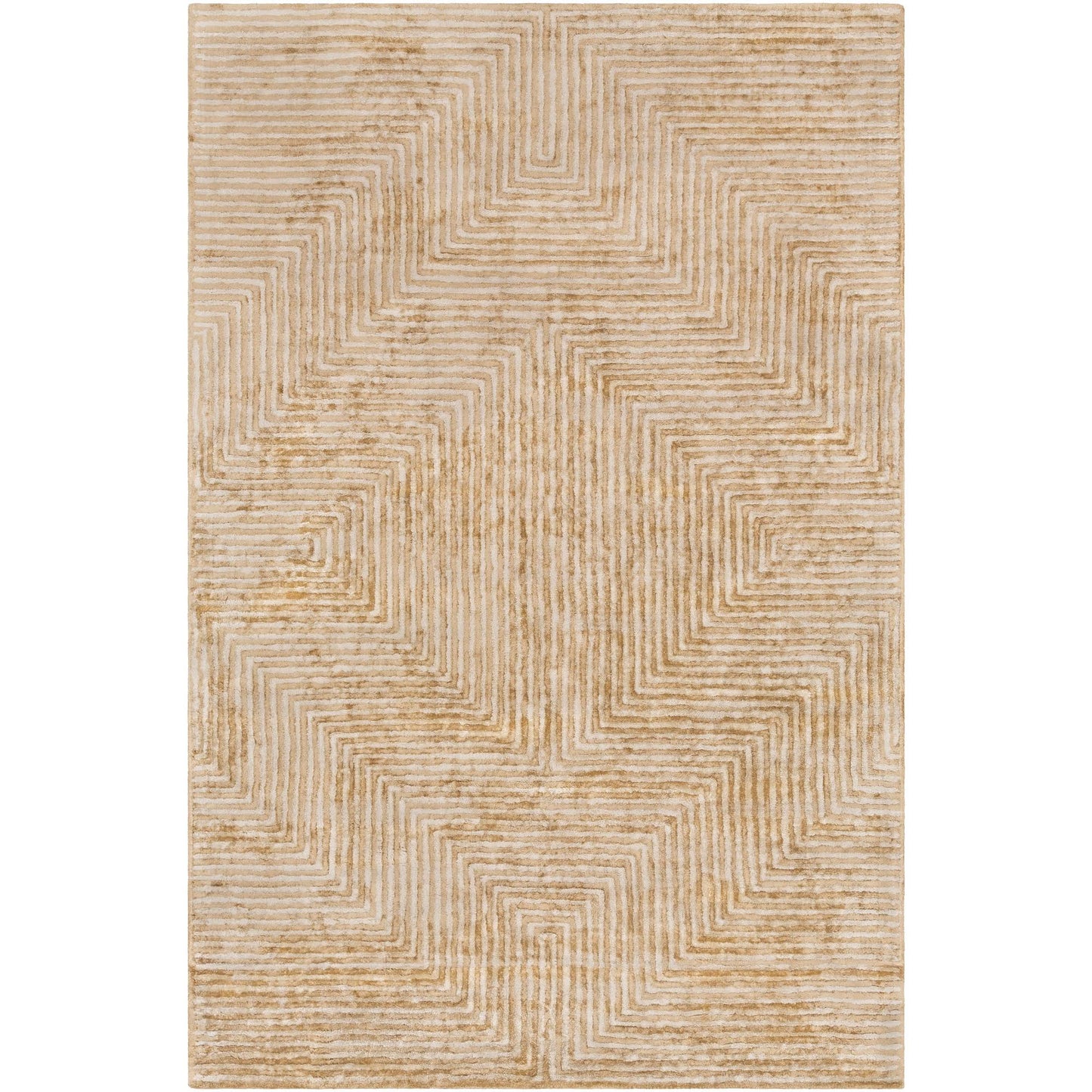 Art of Knot Kastav Tan Modern 4& x 6& Area Rug