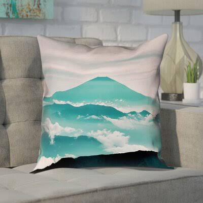Enciso Fuji Square Pillow Cover Brayden Studio Size: 16x22 H x 16x22 W, Color: Green