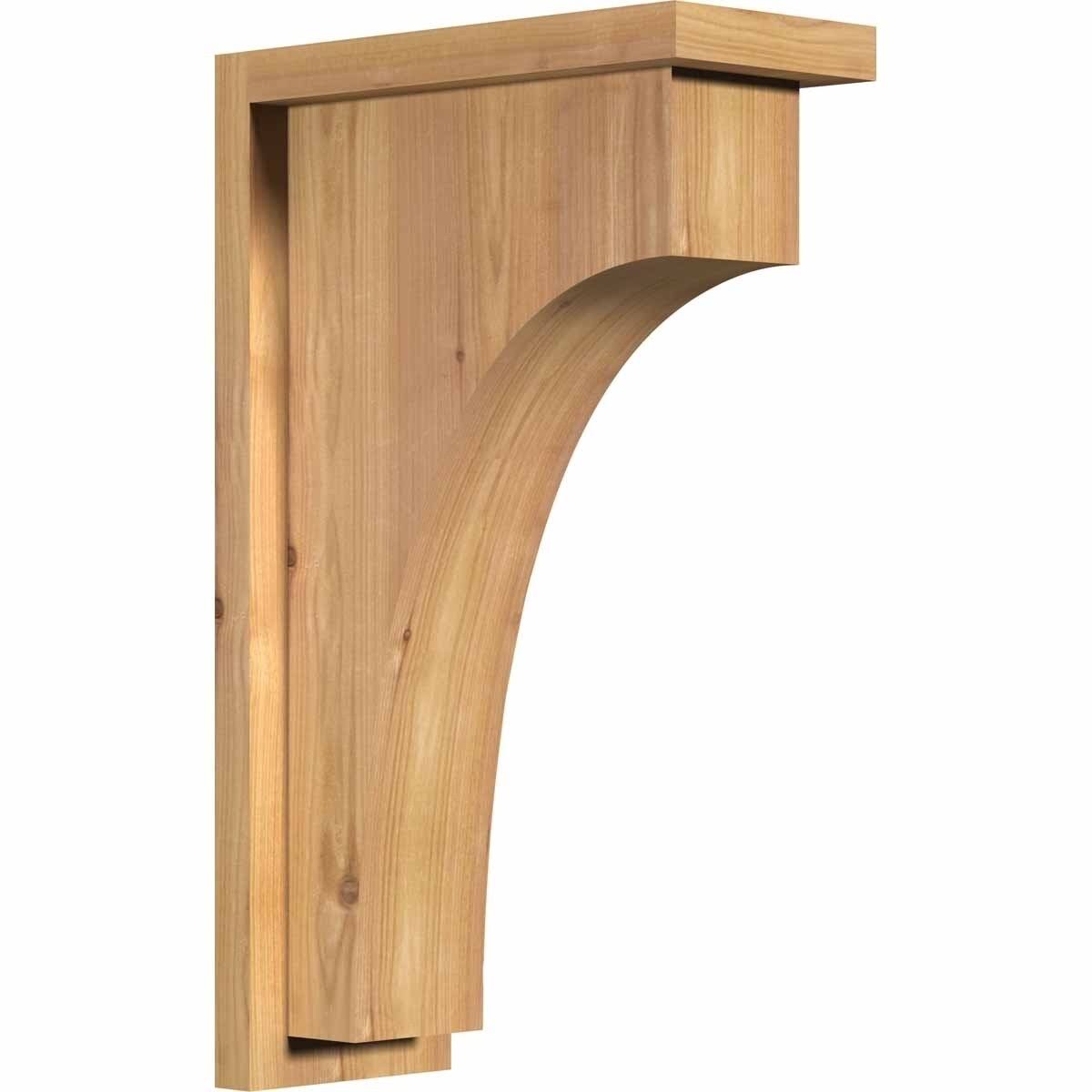 Ekena Millwork COR06X12X20HUN01SWR 5 1/2x22W x 12x22D x 20x22H Huntington Smooth Corbel w/Backplate, Western Red Cedar