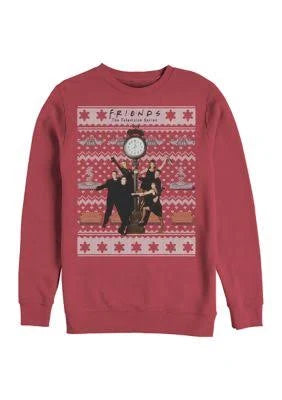 Friends Men&s Friends Fleece Crew Neck Sweater - Red - 3XL