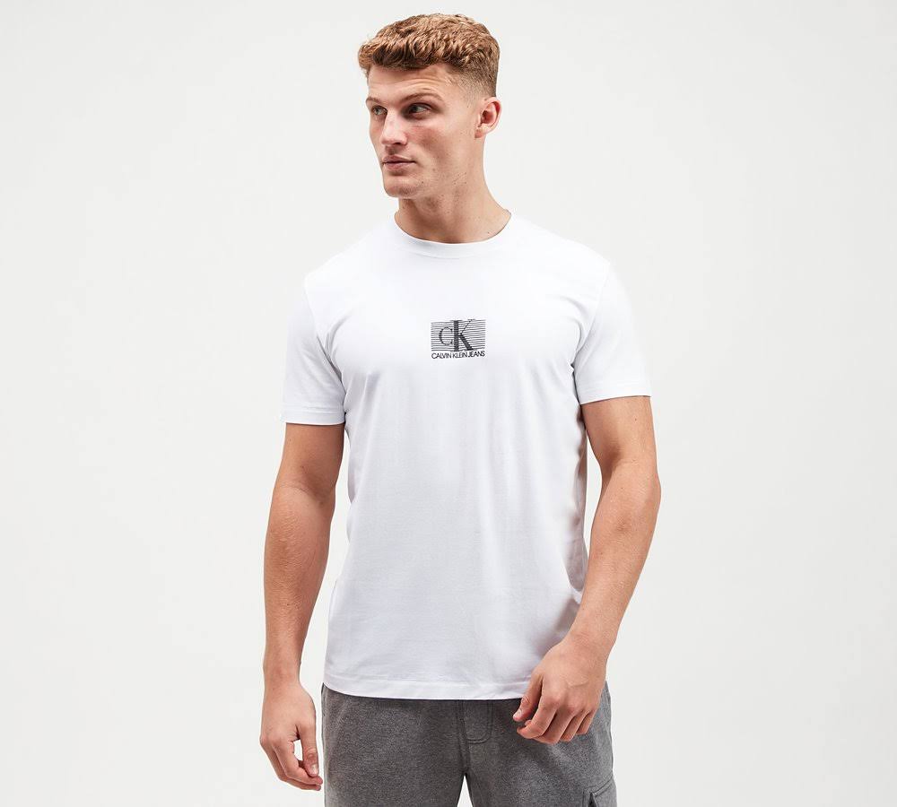 Calvin Klein Jeans Chest Logo T Shirt White