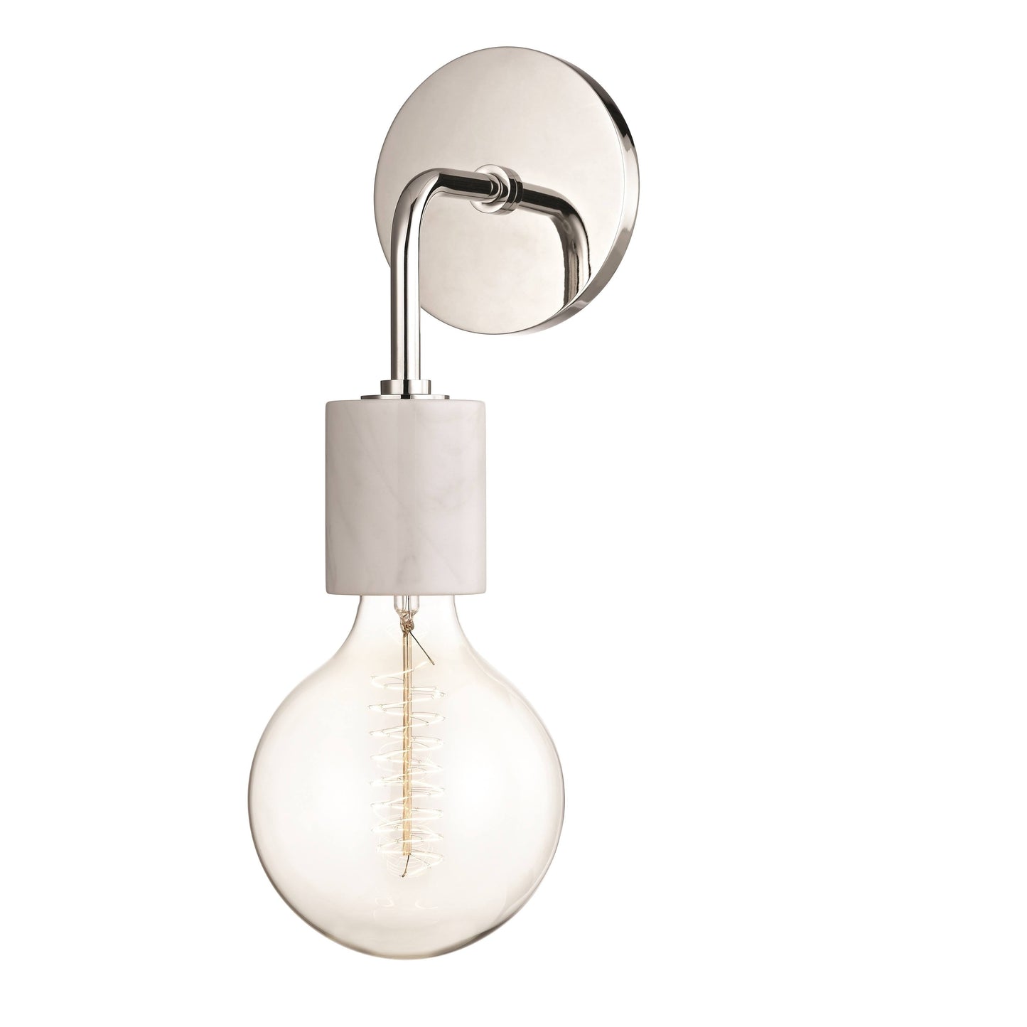 Mitzi H120101-PN Asime 1 Light Wall Sconce - Polished Nickel