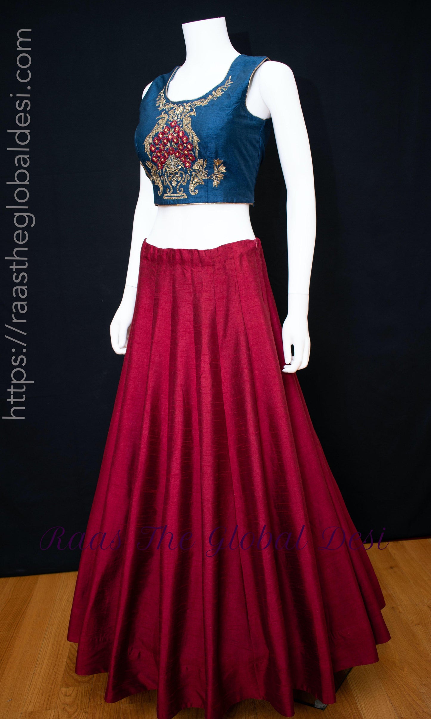 Arianell Yellow Sharara Set with Red Lehenga
