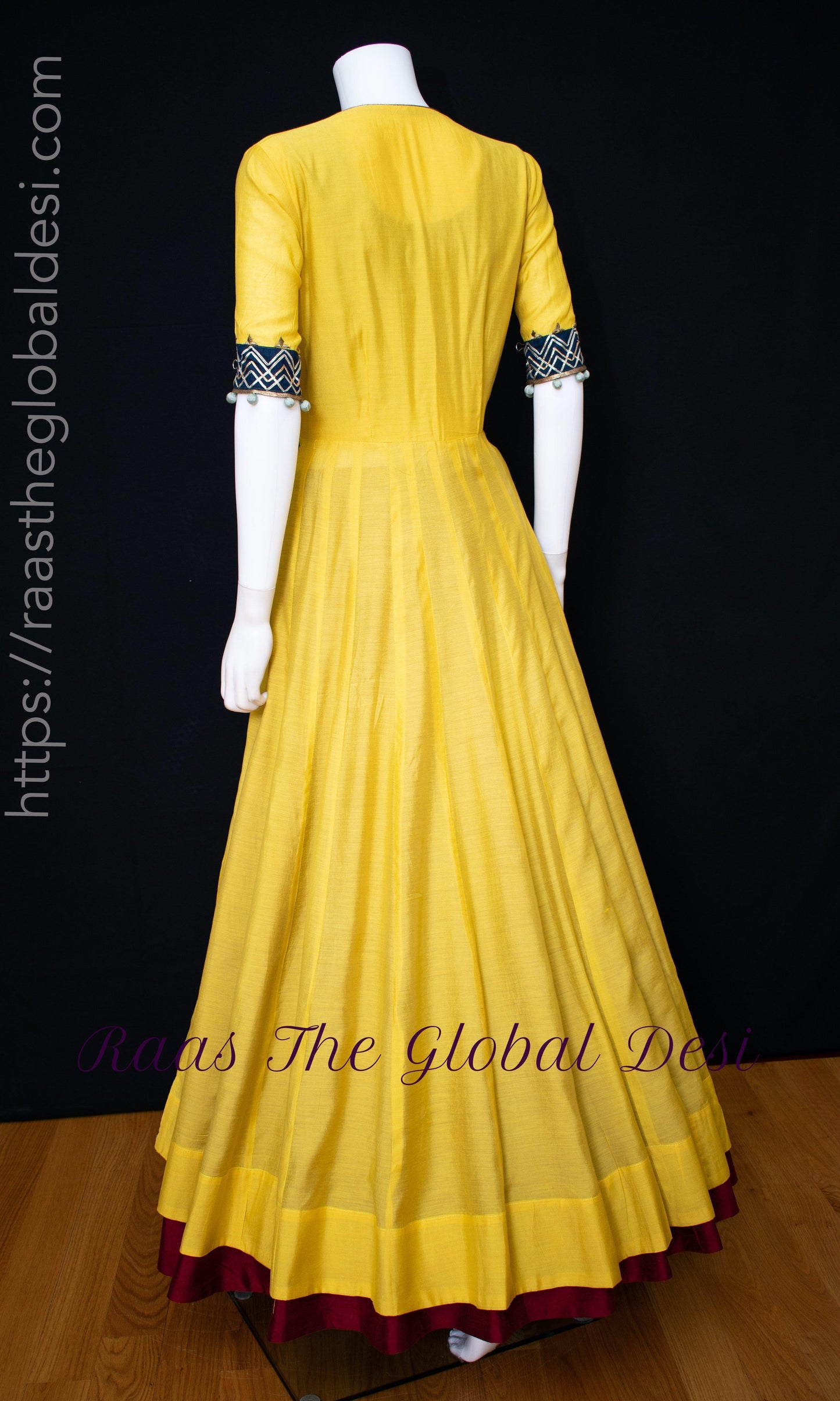 Arianell Yellow Sharara Set with Red Lehenga