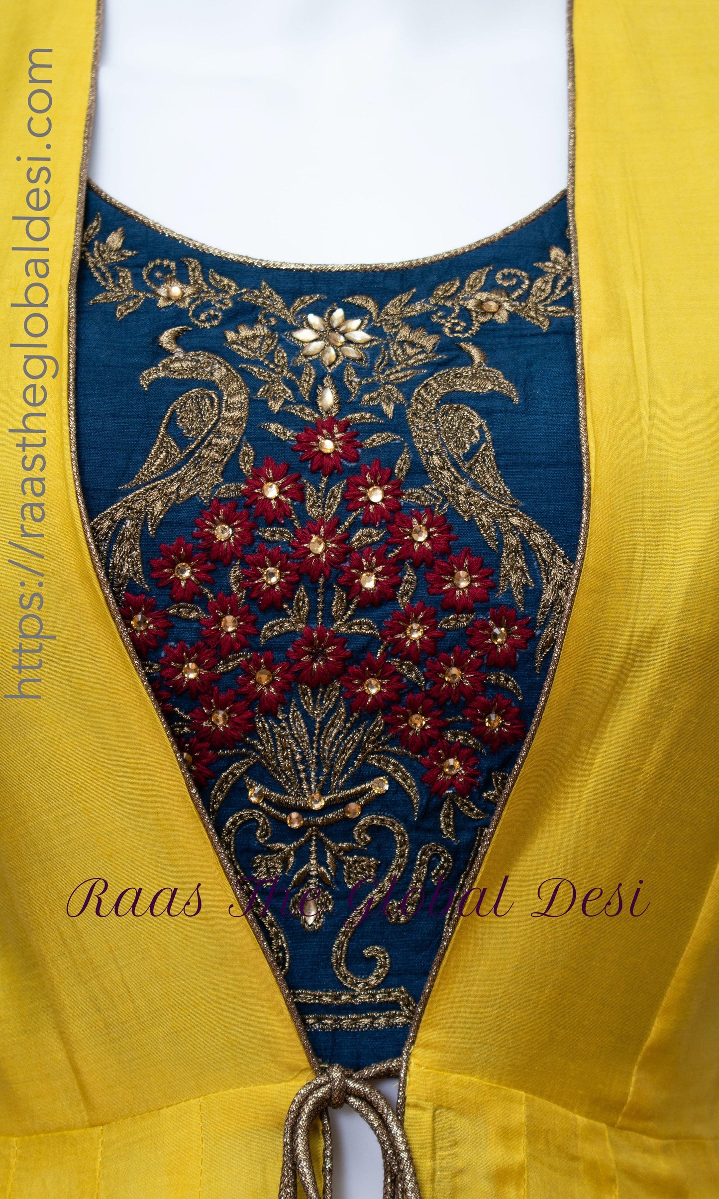 Arianell Yellow Sharara Set with Red Lehenga