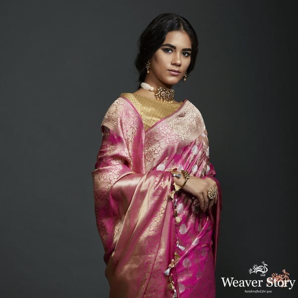 Pink dual tone sona rupa kadhwa jangla
