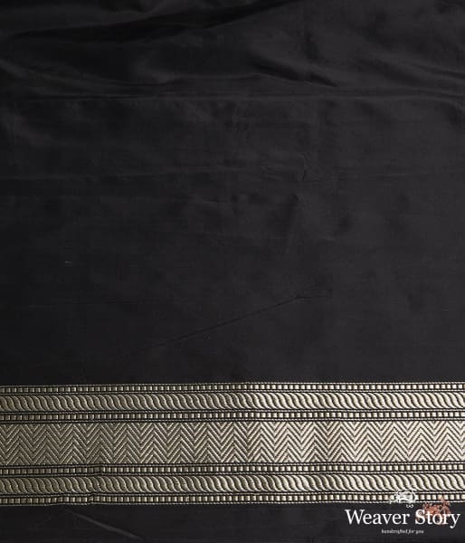 Black Kadhwa banarasi saree with konia pallu - Pre Order