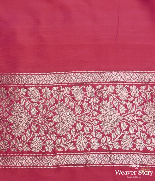 Hot Pink dual tone sona rupa kadhwa jangla with sona rupa zari