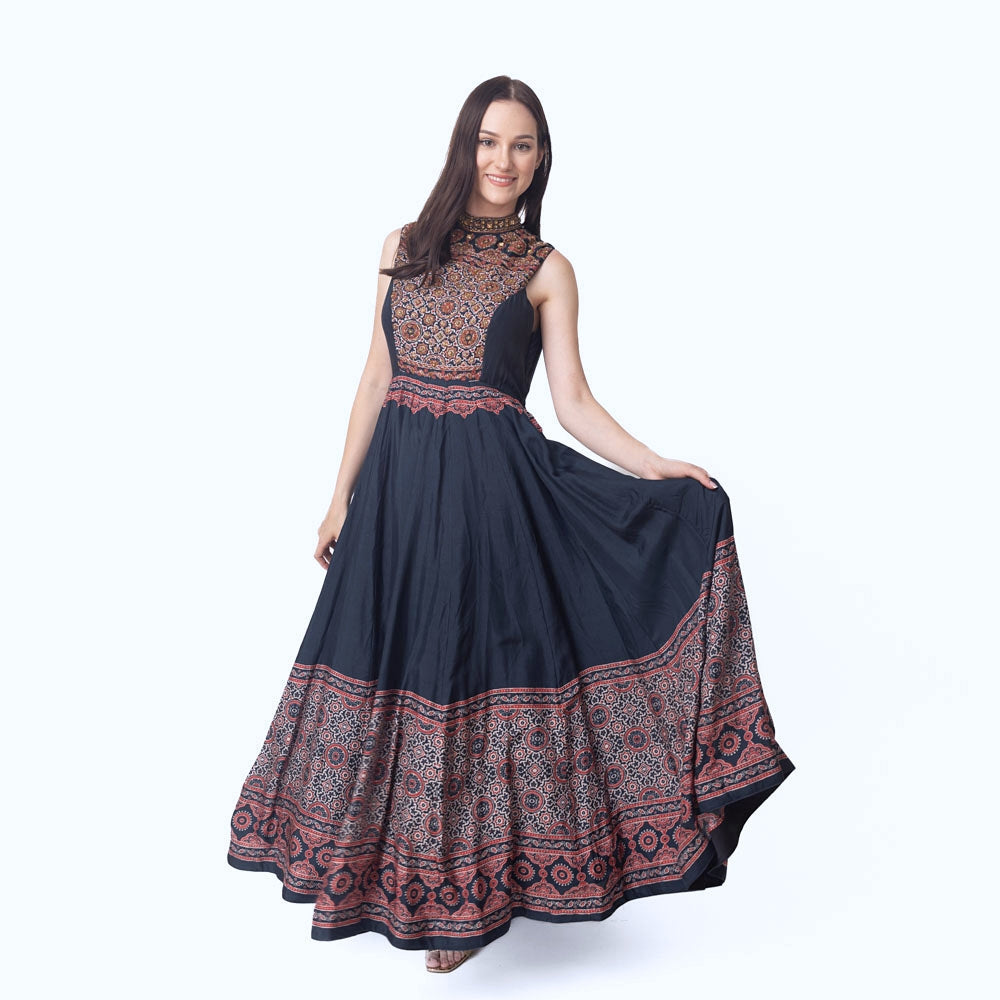 Kamila Long Dress with Hand Embroidery