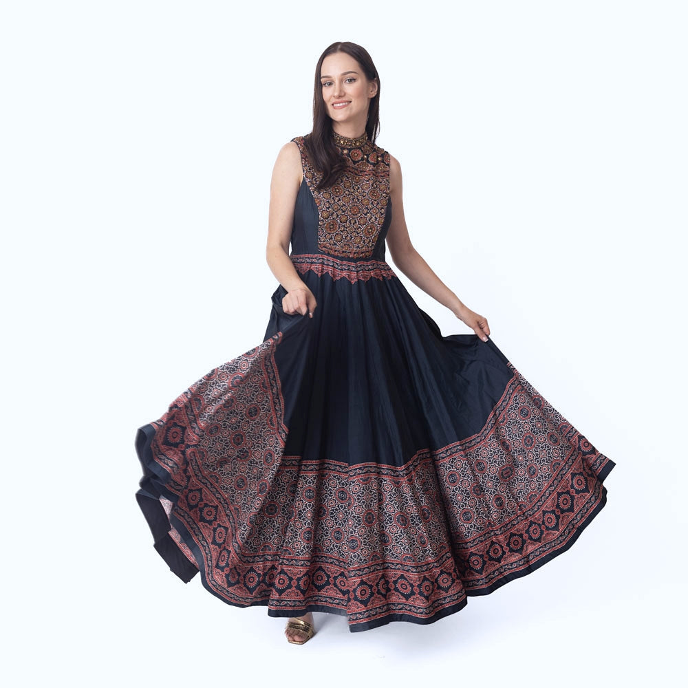 Kamila Long Dress with Hand Embroidery