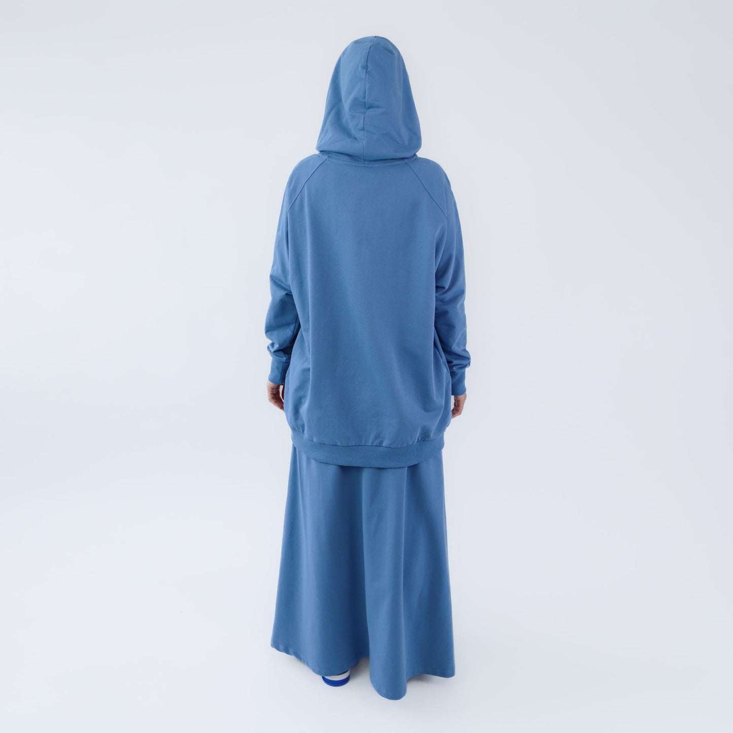 Sport Hijab Style: "Blue Cloud", Tracksuit - Hoodie with Skirt