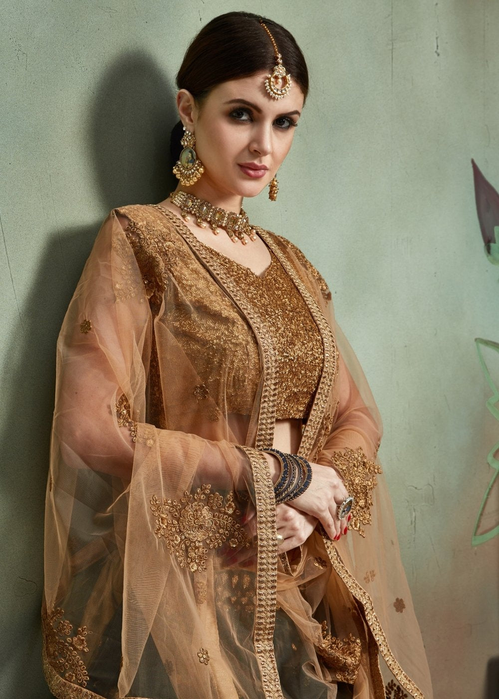 Midnight Black Designer Soft Net Lehenga Choli with Sequins  work