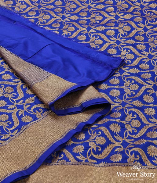 Handwoven Blue Mehrab Cutwork Jaal