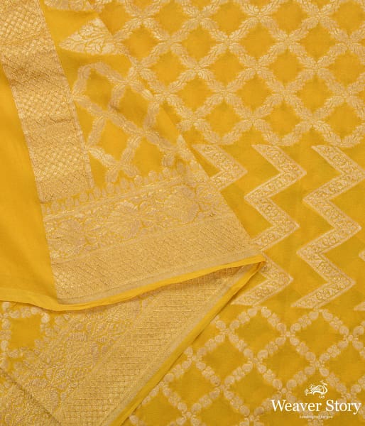 Handwoven Yellow and Pink Ombre Dyed Dupatta